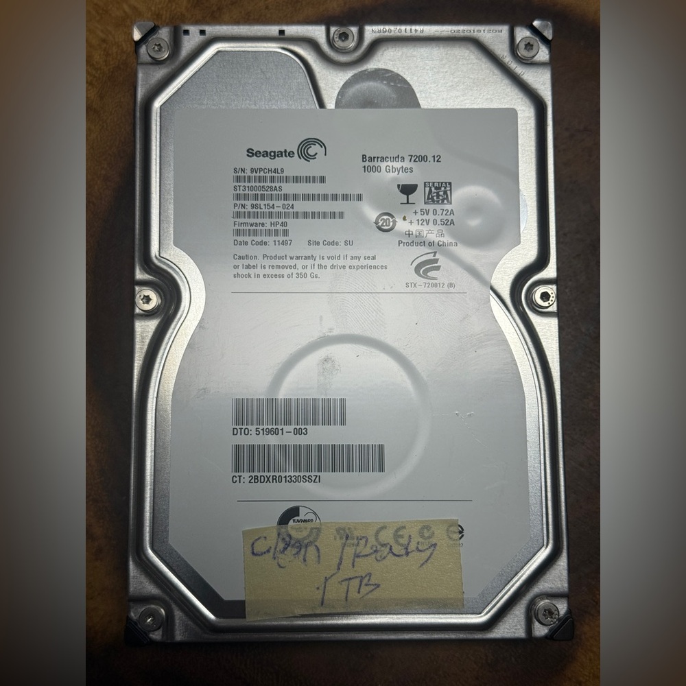 Seagate Barracuda 7200.12 internal hard disk drive HDD   1TB   ST31000528AS #5